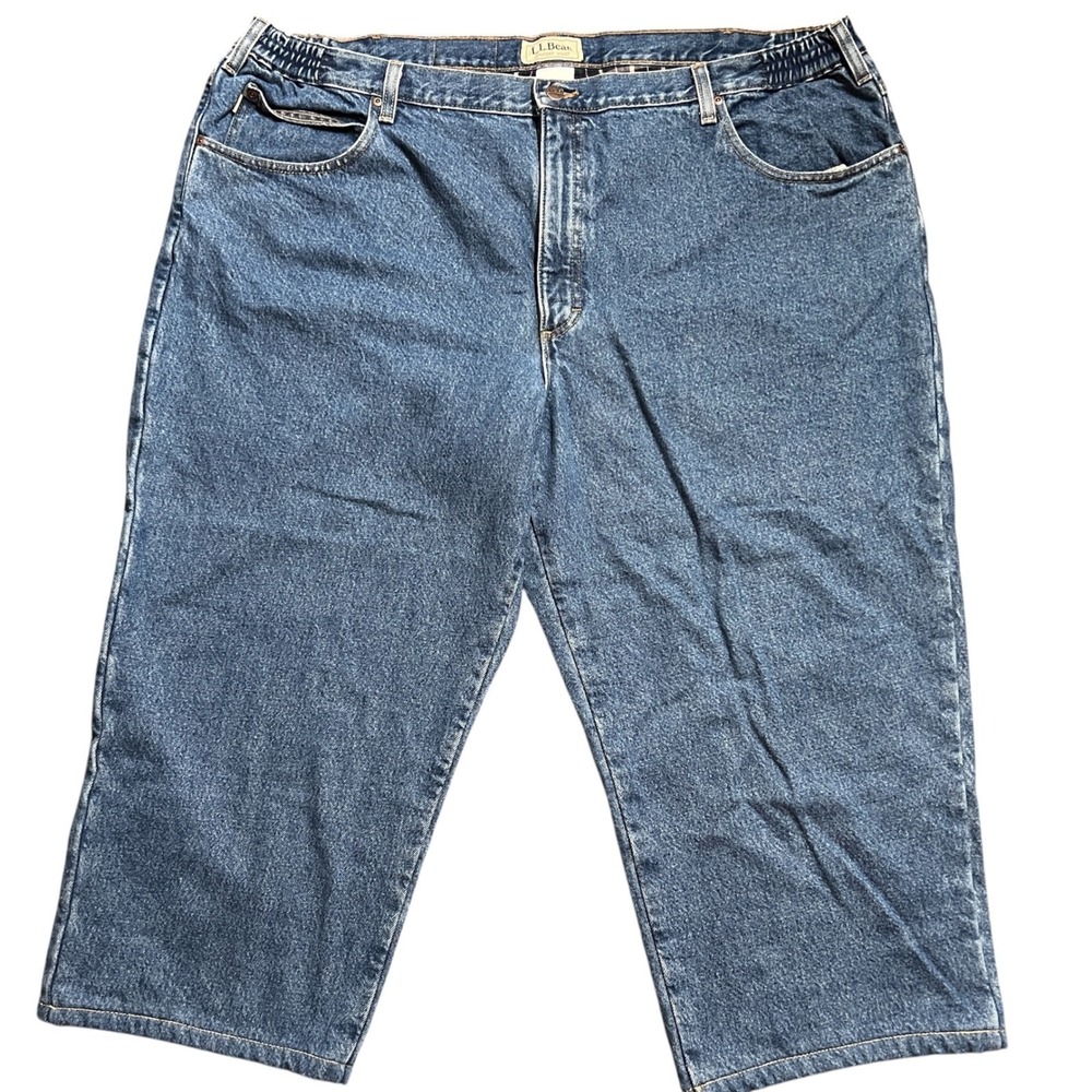 LL Bean Men's‎ Flannel Lined Comfort Waist Denim Pants 46x22